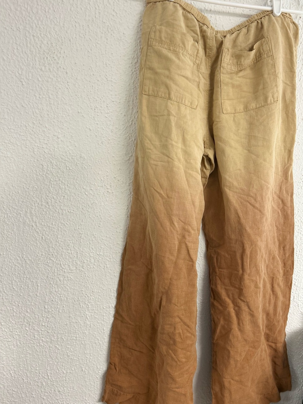 C&C California cargo Wide Leg Linen Camel Ombre pants camel color Sz small